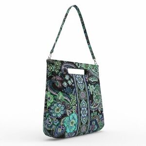 VIntage VERA BRADLEY Blue Paisley Quilted Rhapsody Handle Shoulder Strap Handbag